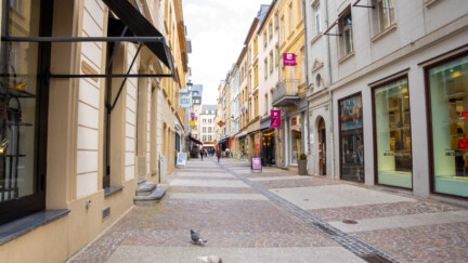 Rue commerçante de Luxembourg ville