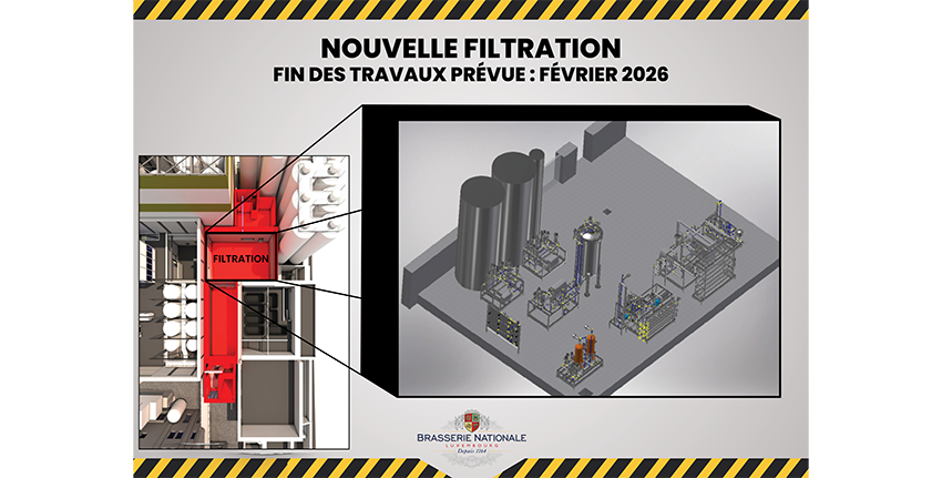 Brasserie Nationale : une nouvelle unité de filtration pour une production plus performante et durable