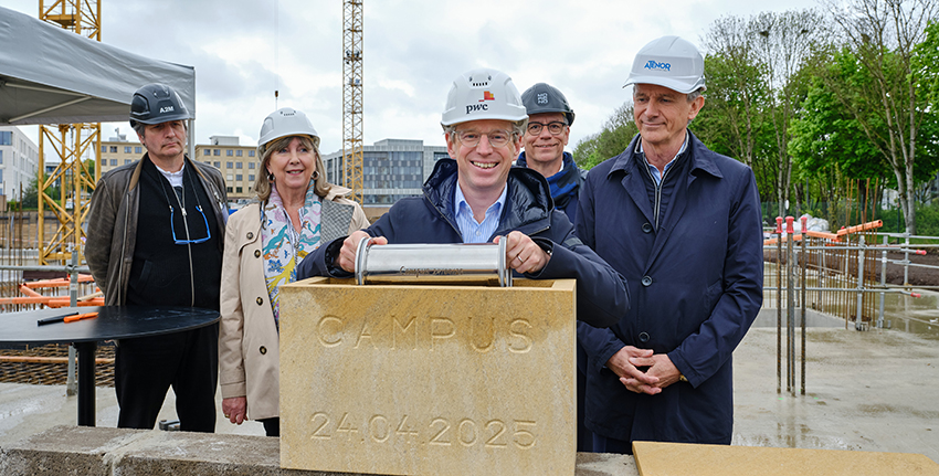 First stone laid for the future PwC building Campus